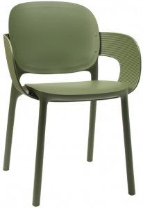 Кресло пластиковое Scab Design Hug Go Green технополимер оливковый Фото 5