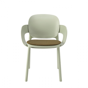 Кресло пластиковое с обивкой Scab Design Hug технополимер, акрил зеленый шалфей Фото 4