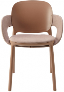 Кресло пластиковое с обивкой Scab Design Hug технополимер, акрил карамель Фото 1