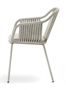 Кресло плетеное с подушкой PEDRALI Babila Twist сталь, роуп, ткань бежевый Фото 9