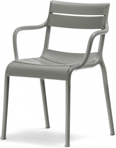 Кресло пластиковое PEDRALI Souvenir RG переработанный полипропилен серый Фото 11
