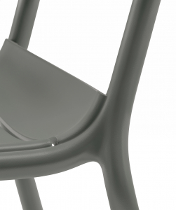 Кресло пластиковое PEDRALI Souvenir RG переработанный полипропилен серый Фото 4