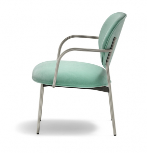 Кресло лаунж с обивкой PEDRALI Blume сталь, алюминий, ткань серый Фото 4