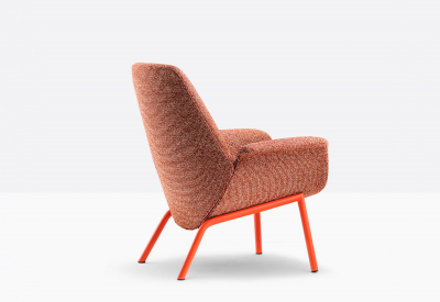 Кресло мягкое PEDRALI Ila сталь, ткань оранжевый Фото 12