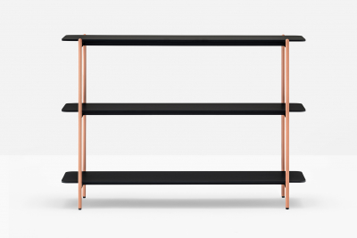Стеллаж книжный PEDRALI Blume System алюминий, сталь, Fenix розовый, черный Фото 5