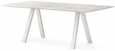 Стол керамический обеденный PEDRALI Arki-Table сталь, алюминий, керамика бежевый, белый Фото 1