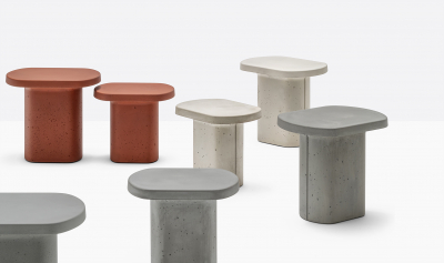 Столик кофейный бетонный PEDRALI Caementum бетон светло-серый Фото 10