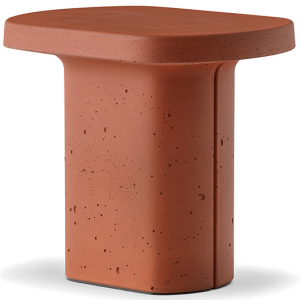 Столик кофейный бетонный PEDRALI Caementum бетон терракотовый Фото 1