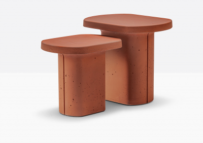 Столик кофейный бетонный PEDRALI Caementum бетон терракотовый Фото 7