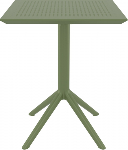 Стол пластиковый складной Siesta Contract Sky Folding Table 60 сталь, пластик оливковый Фото 2