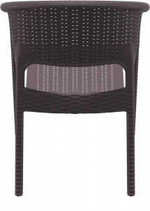 Кресло пластиковое плетеное Siesta Contract Panama стеклопластик коричневый Фото 12
