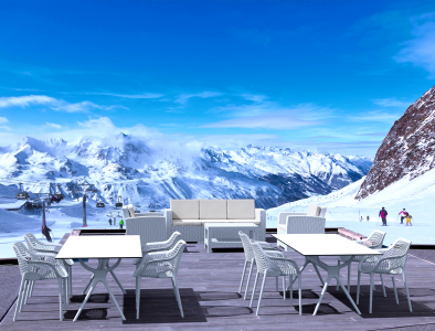 Кресло пластиковое плетеное с подушками Siesta Contract Monaco Lounge стеклопластик, полиэстер белый Фото 14