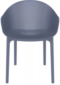 Кресло пластиковое Siesta Contract Sky стеклопластик, полипропилен темно-серый Фото 10