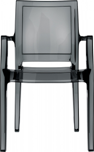 Кресло прозрачное Siesta Contract Arthur поликарбонат черный Фото 9