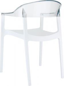 Кресло пластиковое Siesta Contract Carmen стеклопластик, поликарбонат белый, прозрачный Фото 7
