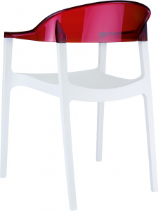 Кресло пластиковое Siesta Contract Carmen стеклопластик, поликарбонат белый, красный Фото 8