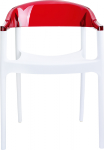 Кресло пластиковое Siesta Contract Carmen стеклопластик, поликарбонат белый, красный Фото 9