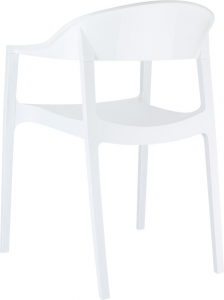 Кресло пластиковое Siesta Contract Carmen стеклопластик, поликарбонат белый Фото 7