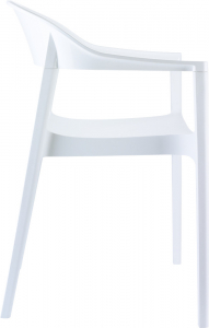 Кресло пластиковое Siesta Contract Carmen стеклопластик, поликарбонат белый Фото 9