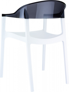 Кресло пластиковое Siesta Contract Carmen стеклопластик, поликарбонат белый, черный Фото 6