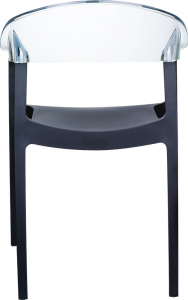 Кресло пластиковое Siesta Contract Carmen стеклопластик, поликарбонат черный, прозрачный Фото 5