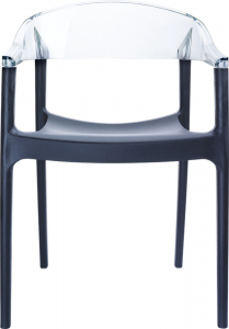 Кресло пластиковое Siesta Contract Carmen стеклопластик, поликарбонат черный, прозрачный Фото 7