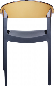 Кресло пластиковое Siesta Contract Carmen стеклопластик, поликарбонат черный, янтарный Фото 5