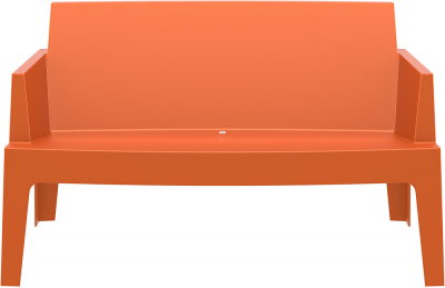 Диван пластиковый двухместный Siesta Contract Box Sofa полипропилен оранжевый Фото 7