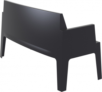 Диван пластиковый двухместный Siesta Contract Box Sofa полипропилен черный Фото 7