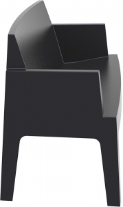 Диван пластиковый двухместный Siesta Contract Box Sofa полипропилен черный Фото 9