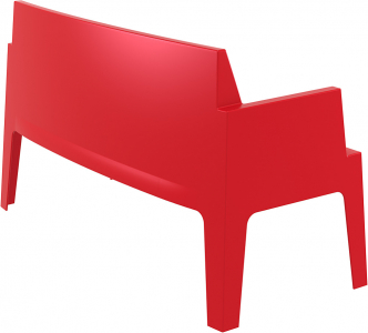 Диван пластиковый двухместный Siesta Contract Box Sofa полипропилен красный Фото 8