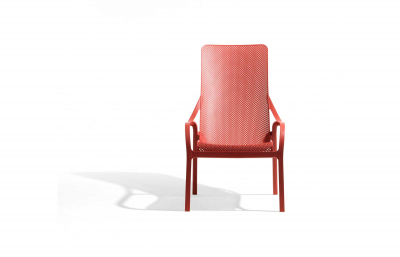 Лаунж-кресло пластиковое Nardi Net Lounge стеклопластик коралловый Фото 6