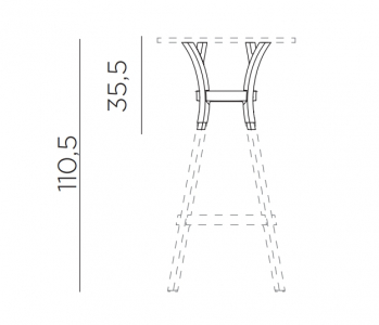 Комплект для увеличения высоты стола Nardi Kit Combo High  стеклопластик терра Фото 5