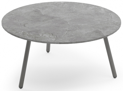 Столик кофейный Aurica Бора-Бора алюминий, керамогранит темно-серый Фото 3