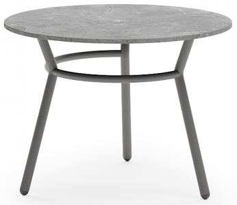 Столик кофейный Aurica Бора-Бора алюминий, керамогранит темно-серый Фото 1