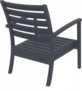 Кресло пластиковое Siesta Contract Artemis XL стеклопластик темно-серый Фото 11