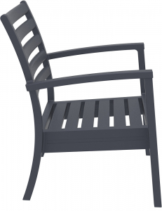 Кресло пластиковое Siesta Contract Artemis XL стеклопластик темно-серый Фото 12