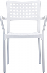 Кресло пластиковое Siesta Contract Gala алюминий, полипропилен белый Фото 7