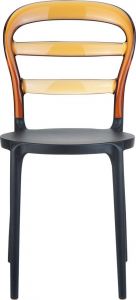 Комплект пластиковых стульев Siesta Contract Miss Bibi Set 4 стеклопластик, поликарбонат черный, янтарный Фото 9
