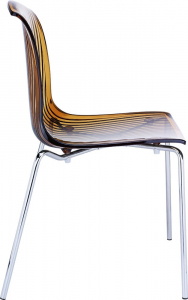 Комплект прозрачных стульев Siesta Contract Allegra Set 2 сталь, поликарбонат янтарный Фото 9