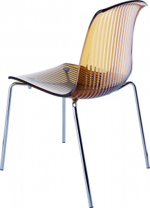 Комплект прозрачных стульев Siesta Contract Allegra Set 4 сталь, поликарбонат янтарный Фото 13