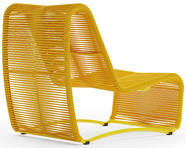 Кресло плетеное Aurica Бали алюминий, роуп желтый Фото 3