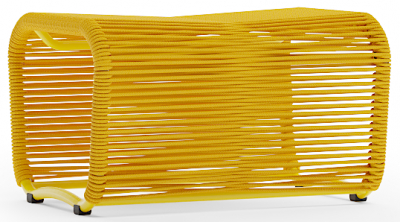 Кресло-шезлонг с пуфом Aurica Бали алюминий, роуп желтый Фото 5