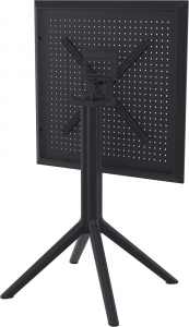 Стол пластиковый складной Siesta Contract Sky Folding Table 60 сталь, пластик черный Фото 16