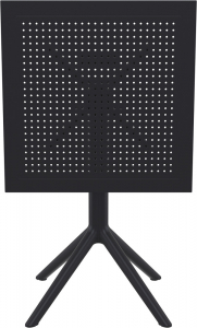 Стол пластиковый складной Siesta Contract Sky Folding Table 60 сталь, пластик черный Фото 17