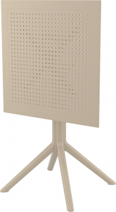 Стол пластиковый складной Siesta Contract Sky Folding Table 60 сталь, пластик бежевый Фото 18