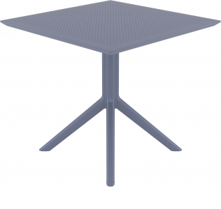 Стол пластиковый Siesta Contract Sky Table 80 сталь, пластик темно-серый Фото 8