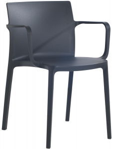 Кресло пластиковое PAPATYA Evo-K стеклопластик антрацит Фото 1
