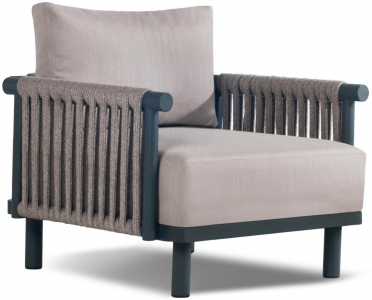Кресло с подушками PAPATYA Breeze сталь, роуп, батилин Фото 1