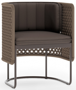 Комплект обеденной мебели Aurica Рюген алюминий, акация, роуп, акрил коричневый Фото 5
